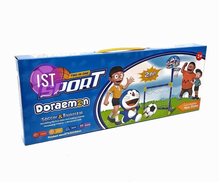 Bộ Đồ Chơi Bóng Đá Và Bóng Rổ 2 Trong 1 Doraemon