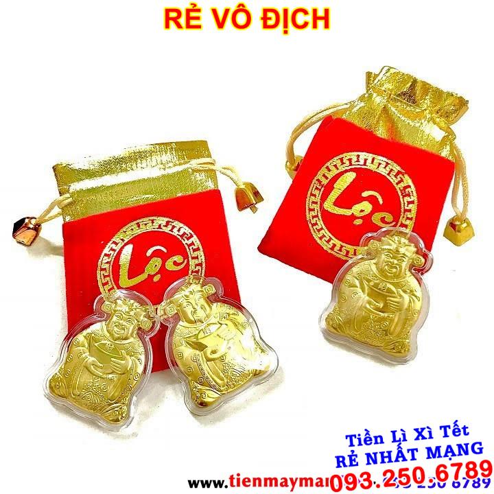 [QUÀ TẾT CHẤT] Ông Thần Tài Vàng Kèm Túi Gấm Phúc Lộc, Làm Quà Tặng Cực Sang Chảnh Ngày Vía Thần Tài