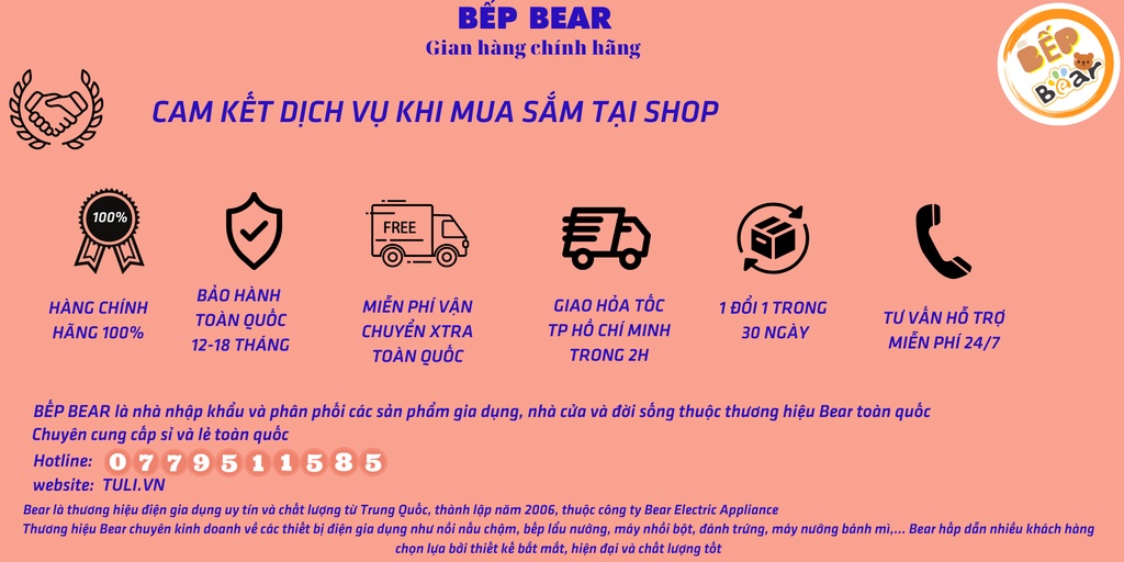 Máy đánh trứng cầm tay Bear DDQ-B01K1 công suất cao chống tê tay khử mùi đảm bảo sức khỏe an toàn - HAPOS