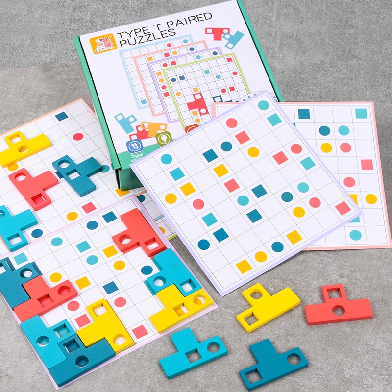 Đồ chơi giáo dục ghép hình chữ T chữ L - nhận thức sớm montessori cho trẻ