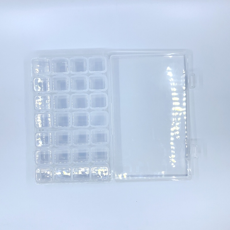 Hộp 28 khay đựng Charm Bông Đá _ Nhựa PVC dẻo không bể khi rớt _ hàng xuất