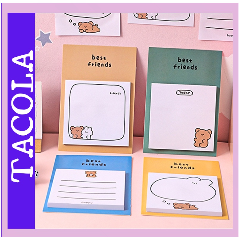 Giấy Dán Ghi Chú TACOLA Họa Tiết Hoạt Hình Phong Cách Hàn Quốc N04
