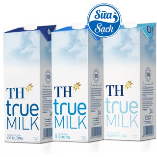 Hộp 1L sữa tươi tiệt trùng Có Đường Ít đường Nguyên Chất TH True Milk dat thumbnail