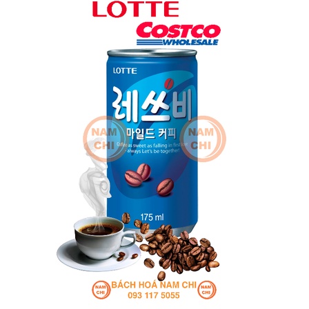 [LON 175ML] Lon Cà Phê Sữa Pha Sẵn Tách Béo Lotte Let's Be Coffee Thơm Ngon Nồng Đậm Chuẩn Vị Hàn Quốc