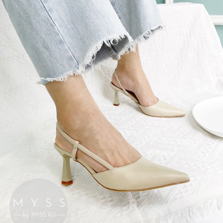 Giày nữ mũi nhọn 7 cm quai sau thời trang MYSS - CG241