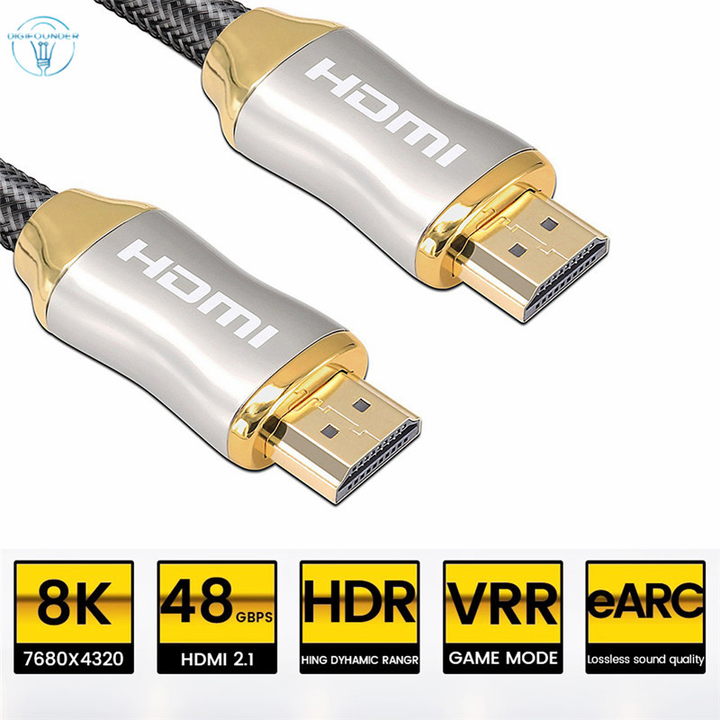 Cáp HDMI 2.1 8k 60Hz 4K 120hz tốc độ cao 48gbps 8K thích hợp cho TV PS4 PC