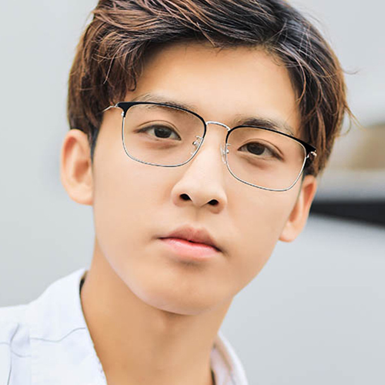 Mắt kính gọng kim loại dáng vuông phong cách Hàn Quốc cho nam và nữ