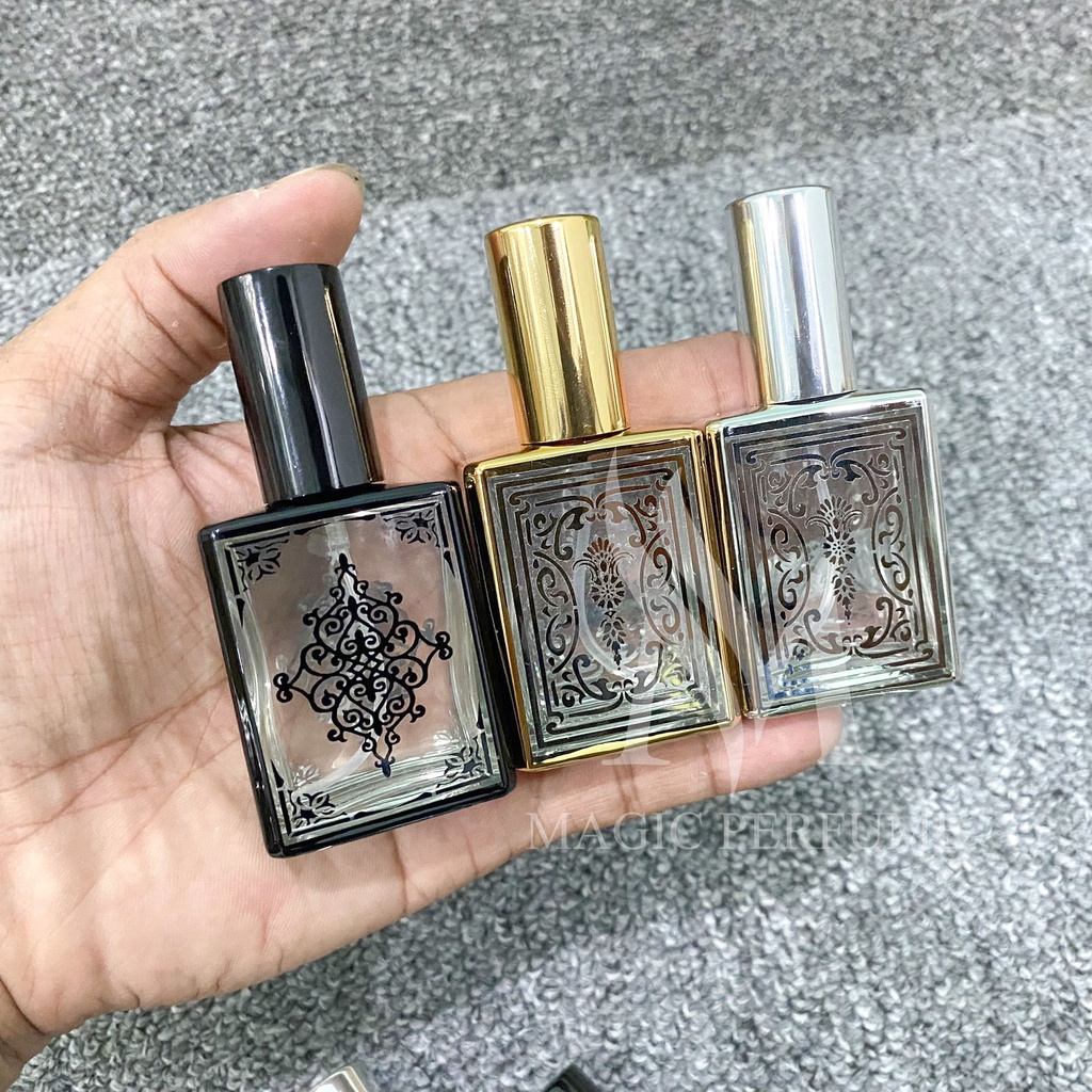 Chai chiết nước hoa thủy tinh 15ml loại đẹp kín không rò rỉ, chảy nước dạng phun sương!