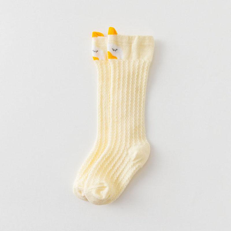 Vớ Cotton Cao Đến Đầu Gối Thoáng Khí Thoải Mái Mềm Mại Họa Tiết Động Vật Hoạt Hình Đáng Yêu Dành Cho Trẻ