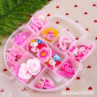 [GIÁ SỈ] HỘP PHỤ KIỆN TÓC KITTY CHO BÉ ( Loại To )