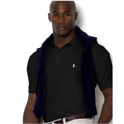 RALPH LAUREN Áo polo Ngắn Tay Màu Trơn Thời Trang Cho Nam