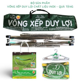 VÕNG XẾP INOX DUY LỢI CỠ LỚN_QUÀ TẶNG 10MÓC ÁO