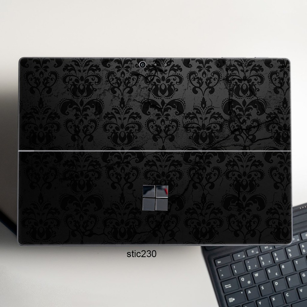 Skin dán hình Hoa văn sticker x37 cho Surface 3 10.8; Go, Go 2, Go 3; Pro 2 3 4 5 6 7 8 9 X