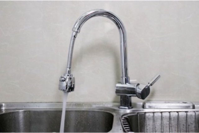 Vòi rửa chén, bát tăng áp 2 chế độ inox 304