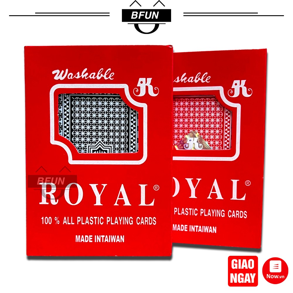 (COMBO 3 BỘ) Bài Tây Nhựa ROYAL - Bộ Bài 52 Lá, Đẹp, Cao Cấp - Đồ Chơi Trẻ Em BFUN