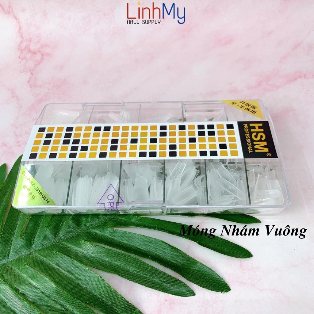 Móng Úp HSM Nhám Vuông Bầu Thang Nhọn Trong Và Đục Hộp 500 Cái