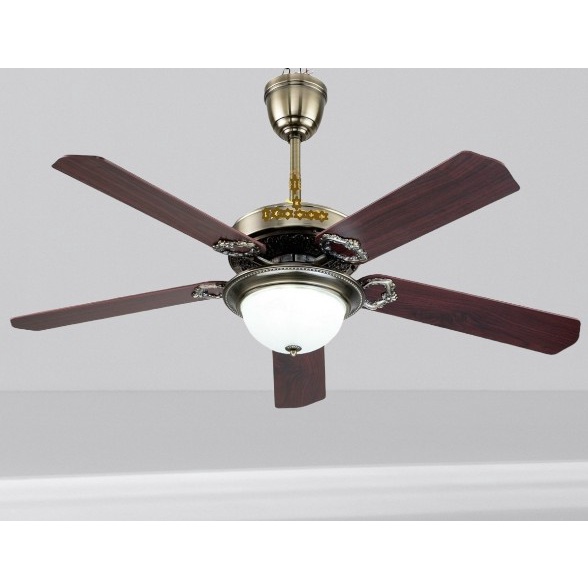 Quạt trần đèn S121,SuperVilighting, Động cơ Đồng DC50W, số cánh 05, sải cánh 1,32m, Bảo hành động cơ 48 tháng.
