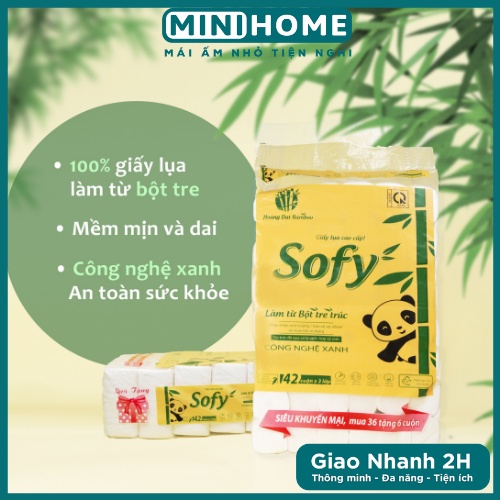 Giấy Vệ Sinh Gấu Trúc 42 Cuộn SOFY Cao Cấp