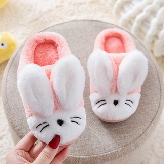 Dép bông trẻ em bé trai và bé gái dép ấm áp chống trơn