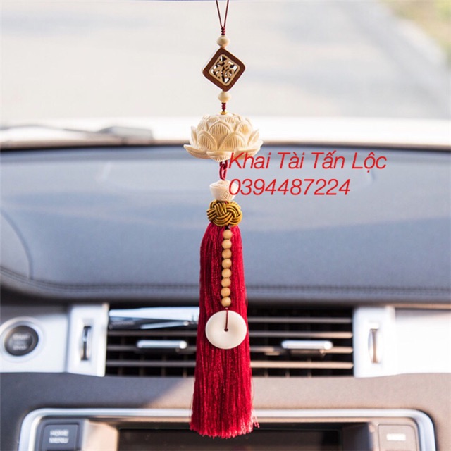 Dây , khánh treo hoa sen gỗ hoàng dương mệnh hỏa , thổ