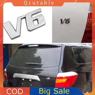 Decal Kim Loại 3d V6 Dán Xe Hơi