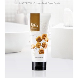 Tẩy da chết đường đen mật ong Honey Black Sugar Scrub the face shop..