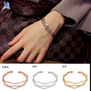 Vòng đeo tay ba lớp hình thoi bất đối xứng
