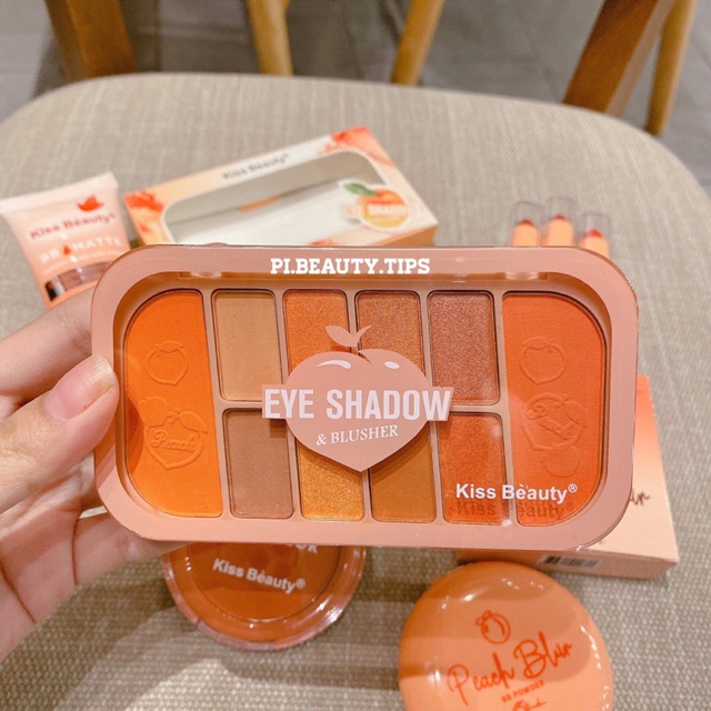SET MAKE UP KISS BEAUTY (Phấn phủ+ má hồng+ màu mắt...) | BigBuy360 - bigbuy360.vn
