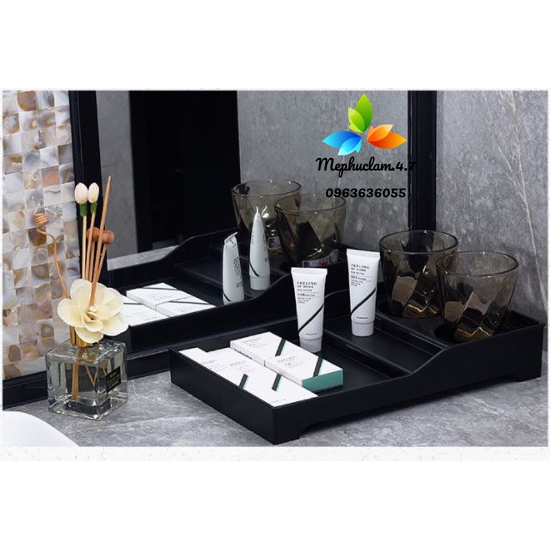 [Khay Amenities] Đựng trà, bánh, đồ ăn nhẹ, bàn chải, xà bông, sữa tắm, dầu gội, cốc đánh răng cho khách sạn, nhà hàng