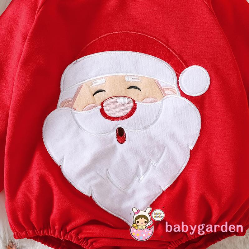 Babygarden-bộ Áo Liền Quần Tay Dài Cổ Thuyền In Họa Tiết Giáng Sinh / Cây Thông Thường Ngày Cho Bé Trai Bé Gái