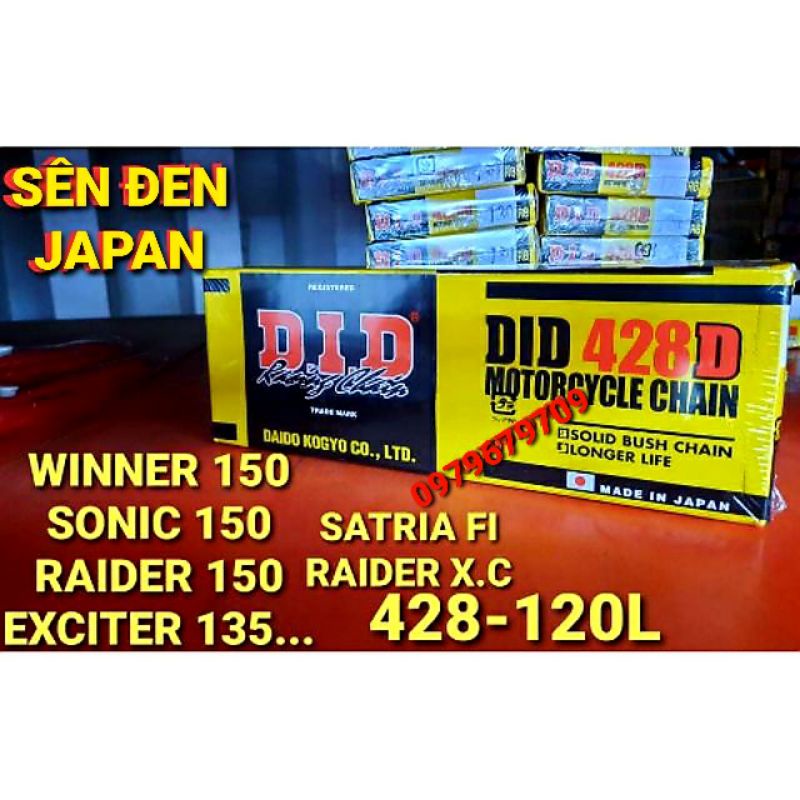 SÊN DID ĐEN 120L CHÍNH HÃNG DÙNG CHO WINNER/SONIC/RAIDER/SATRIA/EXCITER 135...CHÍNH HÃNG