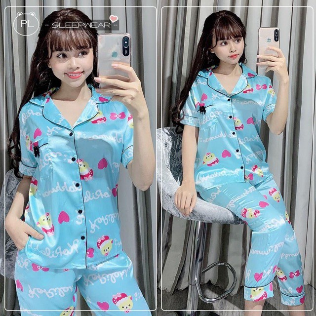 [Mã FASHIONT4WA2 giảm 10K đơn 50K] Đồ bộ pijama LỤA NTQD | BigBuy360 - bigbuy360.vn