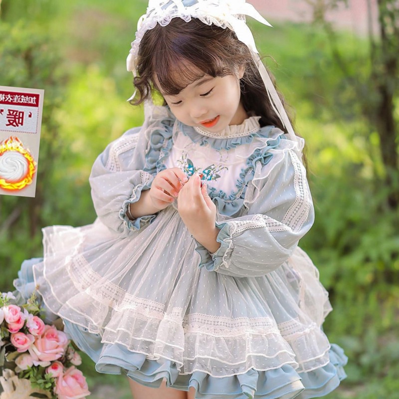 Đầm Công Chúa Lolita Thời Trang Mùa Thu Cho Bé Gái