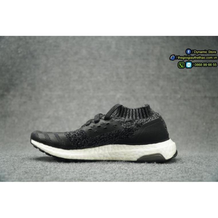 Giày Ultra Boost Uncaged Black Grey Three Real Boost -uy7