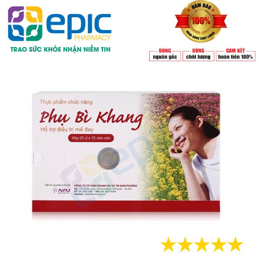 ( CHÍNH HÃNG MUA 6 TẶNG 1) Phụ bì khang - hộp 30 viên tích điểm nhận quà