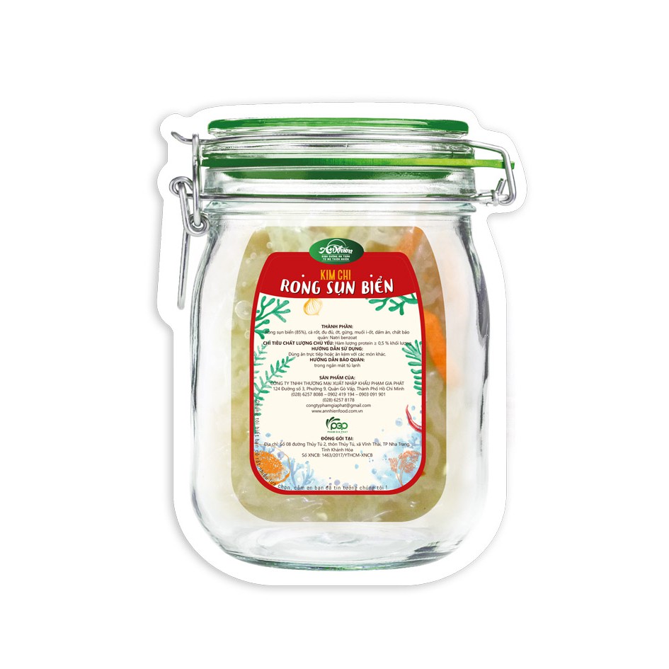 [RAU SẠCH ĂN LIỀN] Kim Chi Rong Sụn Biển An Nhiên, Thực Phẩm Chay Dinh Dưỡng, Rau Sạch Healthy, Đồ Ăn Chay