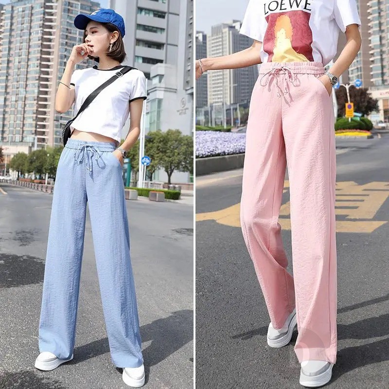 Daduhey Quần ống rộng phong cách trẻ trung cho nữ size S-3Xl