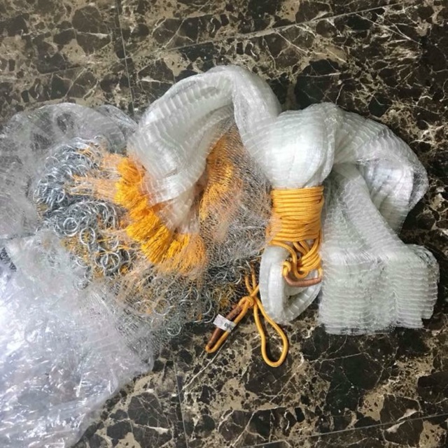 Chài xích bắt cá dài 4m bung 8m