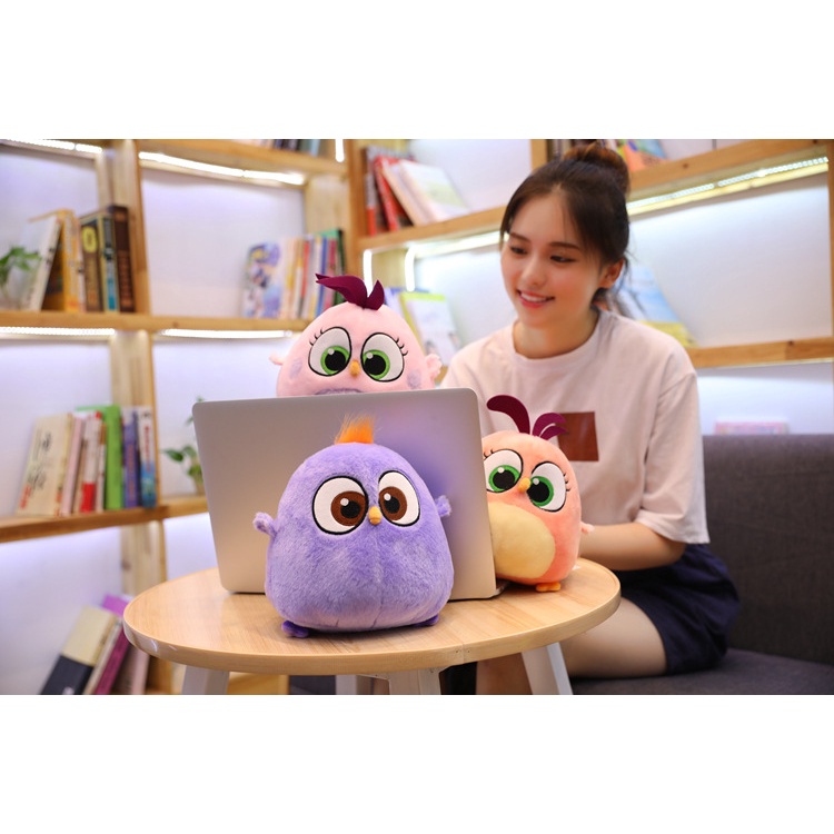 Thú nhồi bông AOGER dễ thương hình Angry Birds nhiều màu sắc gấu bông kích thước 10cm - 15cm - 18cm