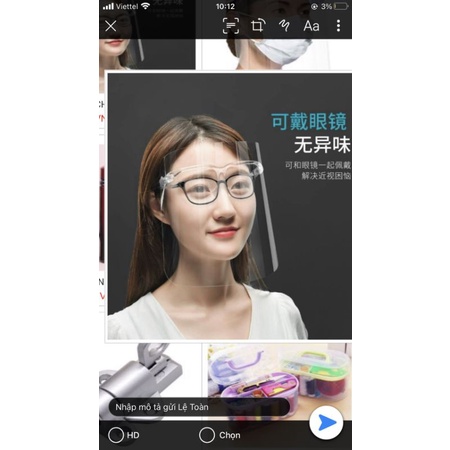 Kính chống giọt bắn 2 loại quai thun êm ái và gọng cứng