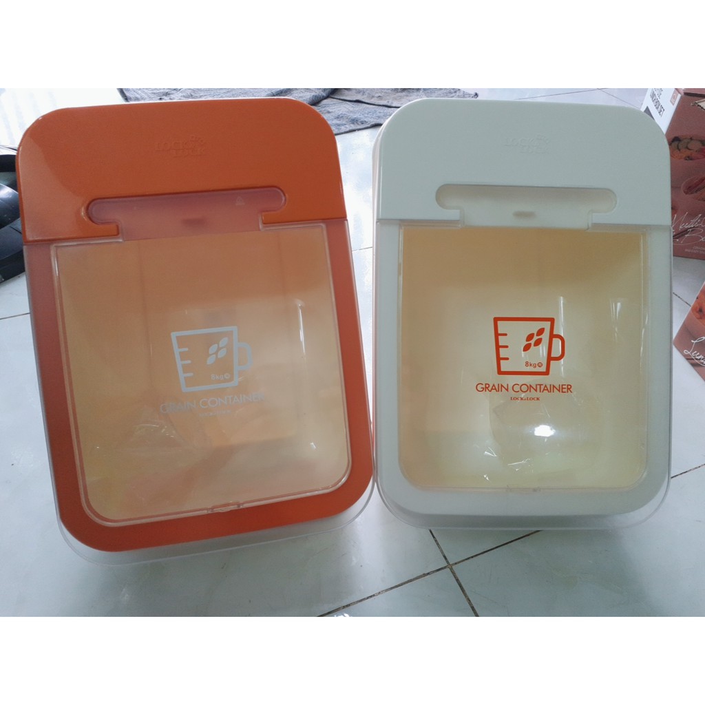 🍓🍓THÙNG ĐỰNG GẠO 8KG LOCK&LOCK GRAIN CONTAINER BẰNG NHỰA PP -HPL530G