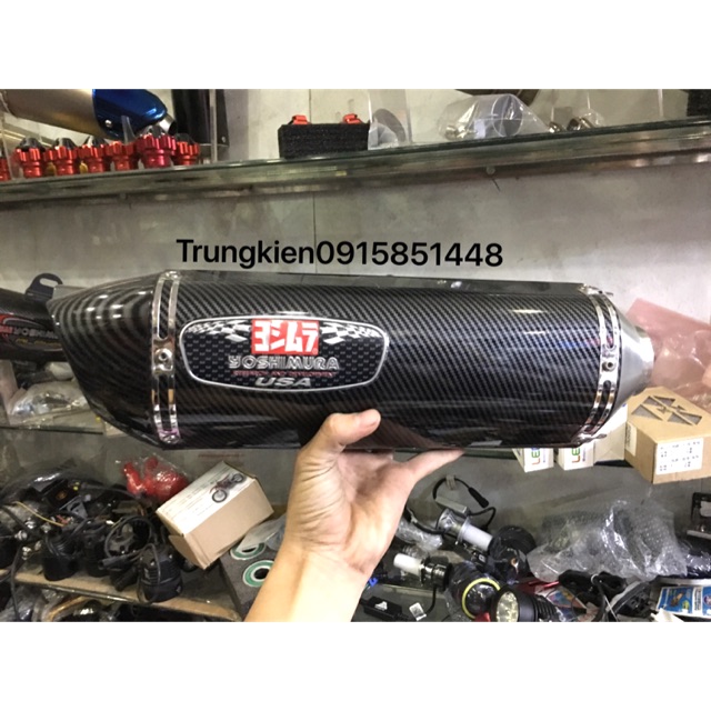 Lon Pô Yoshimura Full Cacbon + Phụ Kiện