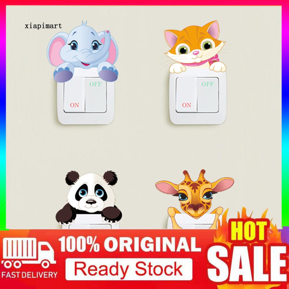 Miếng Dán Tường Trang Trí Hình Động Vật Dễ Thương