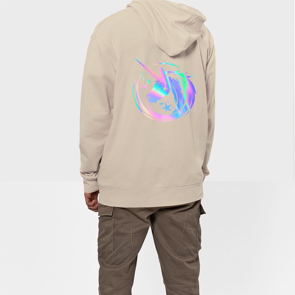 Aó khoác nỉ Hoodie phản quang Kỳ Lân, Áo khoác nỉ nam nữ họa tiết hình cá tính - PQ37KN | BigBuy360 - bigbuy360.vn