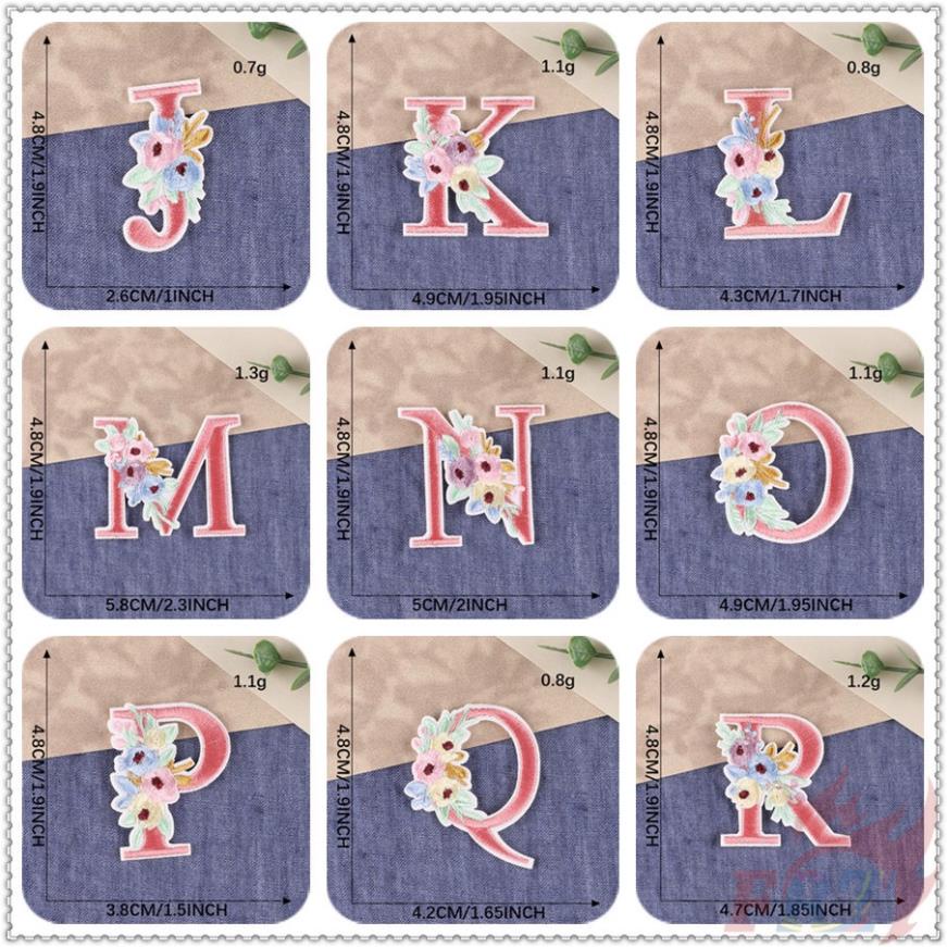 Sticker Ủi Thêu Hình Chữ Cái