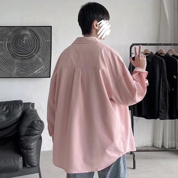 Áo Sơ Mi Nam Dài Tay Phong Cách Hip Hop Đường Phố Hàn Quốc Thời Trang 2022