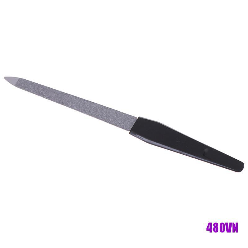 [Hàng mới về] Cây dũa móng tay bằng thép không gỉ thiết kế hai mặt dành cho nữ