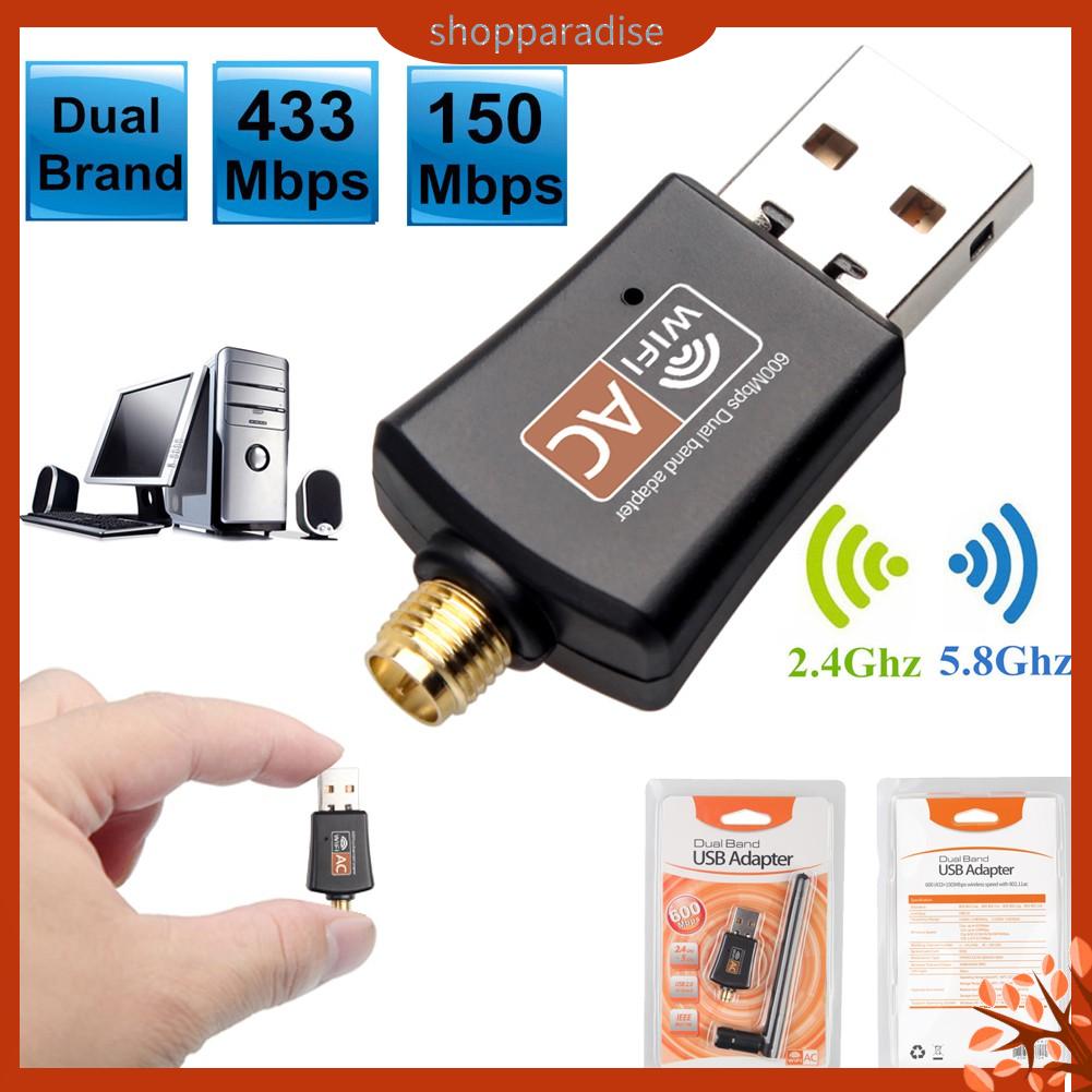  USB kết nối mạng LAN không dây 600Mbps kèm ăng ten 802.11AC | BigBuy360 - bigbuy360.vn