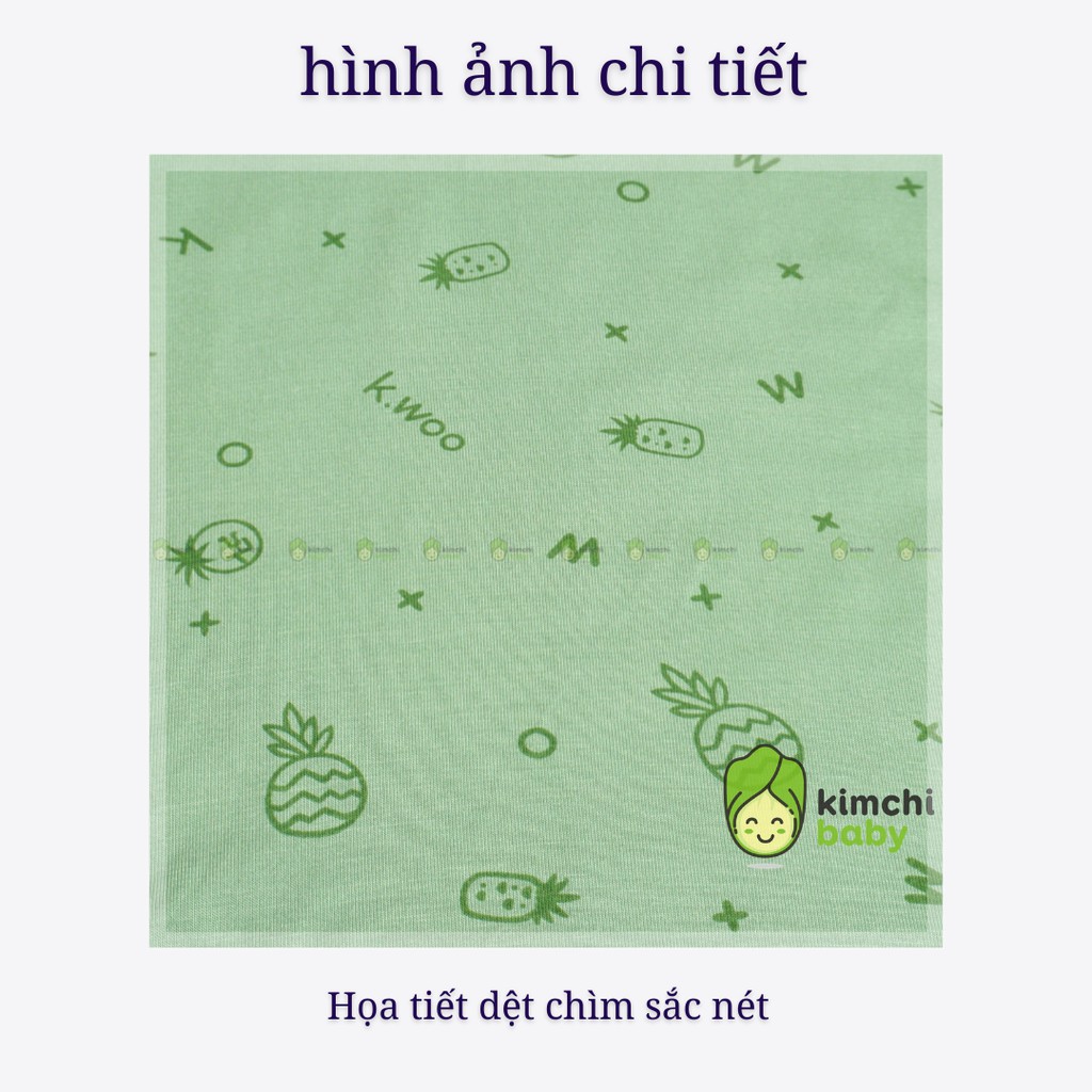 Bộ Dài Tay Cho Bé Gái, Bé Trai Minky Mom Vải Thun Lạnh Họa Tiết Trái Thơm, Bộ Quần Áo Trẻ Em Mặc Nhà MKM2141