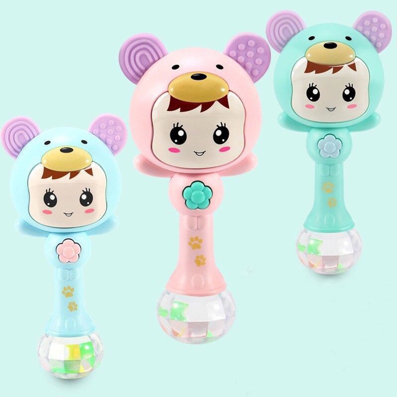 Đồ Chơi Lục Lạc Phát Nhạc Kèm Gặm Nướu Shaker Cho Bé